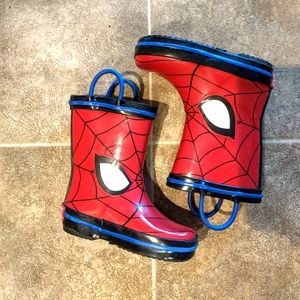 Spiderman toddler rain boots
